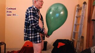 87) Cum on Massive Red Balloon -- Cont from Vid 86 -- Balloonbanger