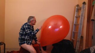 87) Cum on Massive Red Balloon -- Cont from Vid 86 -- Balloonbanger