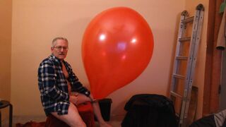 87) Cum on Massive Red Balloon -- Cont from Vid 86 -- Balloonbanger