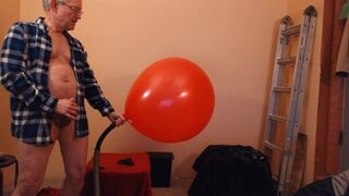 87) Cum on Massive Red Balloon -- Cont from Vid 86 -- Balloonbanger