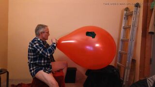 87) Cum on Massive Red Balloon -- Cont from Vid 86 -- Balloonbanger - 9 image