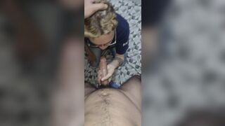 Suceping sucking even gets milk in the face