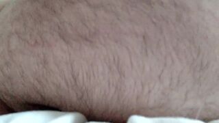 Hairy Big man with big Balls is masturbating