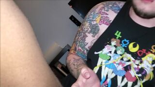 2 Inexperienced BBC College Bros Get Sucked Off & Blow Nice Creamy Loads of Cum - 6 image