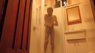 Bathroom shower time gay jackoff Cumming - 11 image