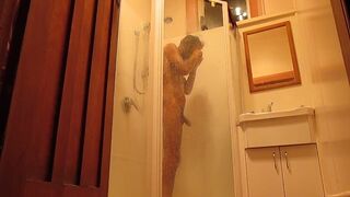 Bathroom shower time gay jackoff Cumming - 12 image