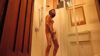 Bathroom shower time gay jackoff Cumming - 5 image