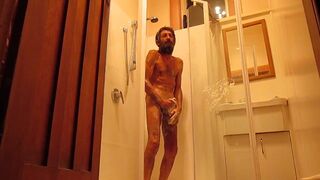 Bathroom shower time gay jackoff Cumming - 9 image