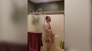Caught in the shower soaping up, shaving, stroking - 11 image