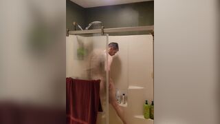 Caught in the shower soaping up, shaving, stroking - 13 image