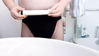 Pantyhose anal vibrator