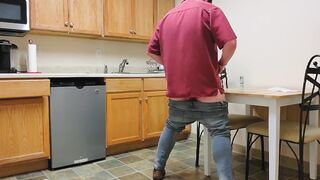 Daddy fucking at work in the office breakroom. Fleshlight fuck