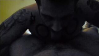 sucking my buddy while his wife is gone