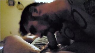 sucking my buddy while his wife is gone