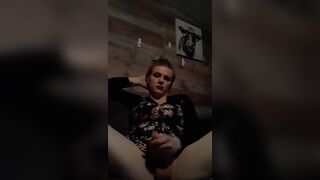 Cross dresser cumshot