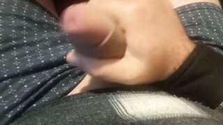 I masturbate my big dick while watching porn. finished. Lots of sperm - 1 image
