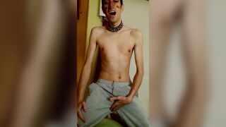 BDSM self CBT and nipple pain, in artistic Cracky style