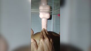 Amateur Botty slim playing with his dildo - 6 image