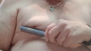 armpits, tits and nipples shave and play-interrupted - 13 image