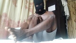 Masked Ebony African Showing off His Sexy Body and Legs..... dablackpee