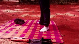 A long walk in the park and a fat ass on display