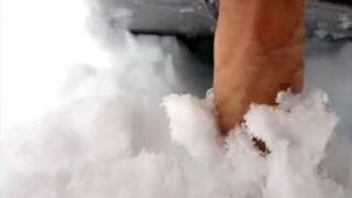 Canadian guy fucks the snow and cums in the cold - 10 image