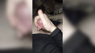Edged and cumshot of my thick cock on my black long sleeve - 13 image