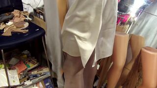 Falke Seidenglatt 15 pantyhose in Silber and satin negligee