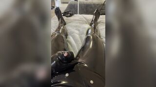 Rubber Cock Sheath & Cum