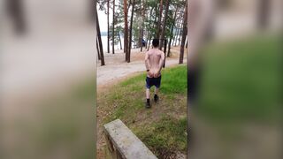 lost bet, naked on the beach and having an erection - 2 image