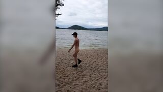 lost bet, naked on the beach and having an erection - 5 image