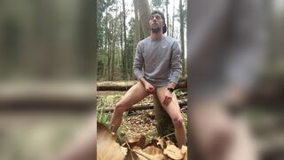 German Boy cums in the woods outdoor cum jerk off - 12 image