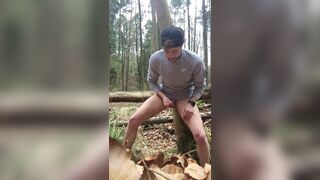 German Boy cums in the woods outdoor cum jerk off - 14 image