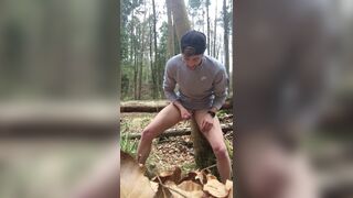 German Boy cums in the woods outdoor cum jerk off - 15 image