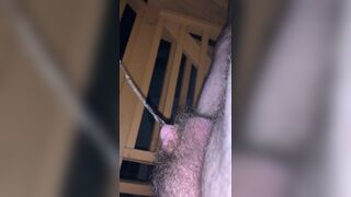 Peeing outdoors at 4 am.