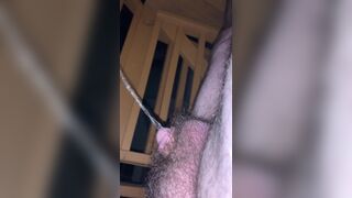 Peeing outdoors at 4 am.