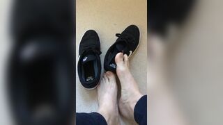 Bare foot taken out of trainers - 10 image