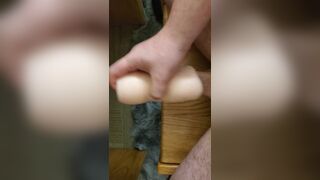 College bear jerks cock at desk