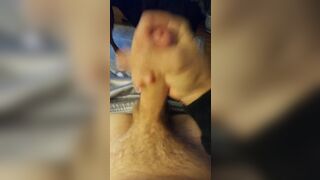 Jerking my cock thinking of my wife