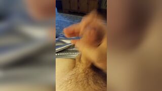 Jerking my cock thinking of my wife