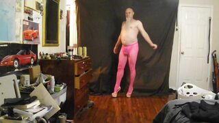 pink fishnet tights and i m feelin alright heel change mid vid - 12 image