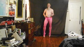 pink fishnet tights and i m feelin alright heel change mid vid - 13 image