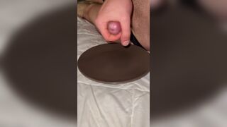 Edging cumshot on a plate. Lunch is ready ! - 8 image