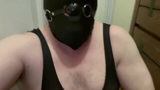 Masked slave masturbates waiting for master - 12 image