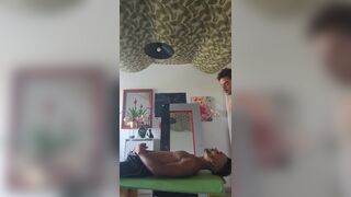 During training I fuck his mouth and fill it with cum