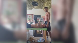 During training I fuck his mouth and fill it with cum