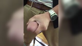 Playing with my huge white monster cock - 13 image