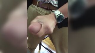 Playing with my huge white monster cock - 15 image