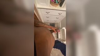 Playin with oily dick around the house