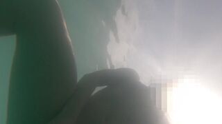 Underwater nude swimming in port public - 11 image